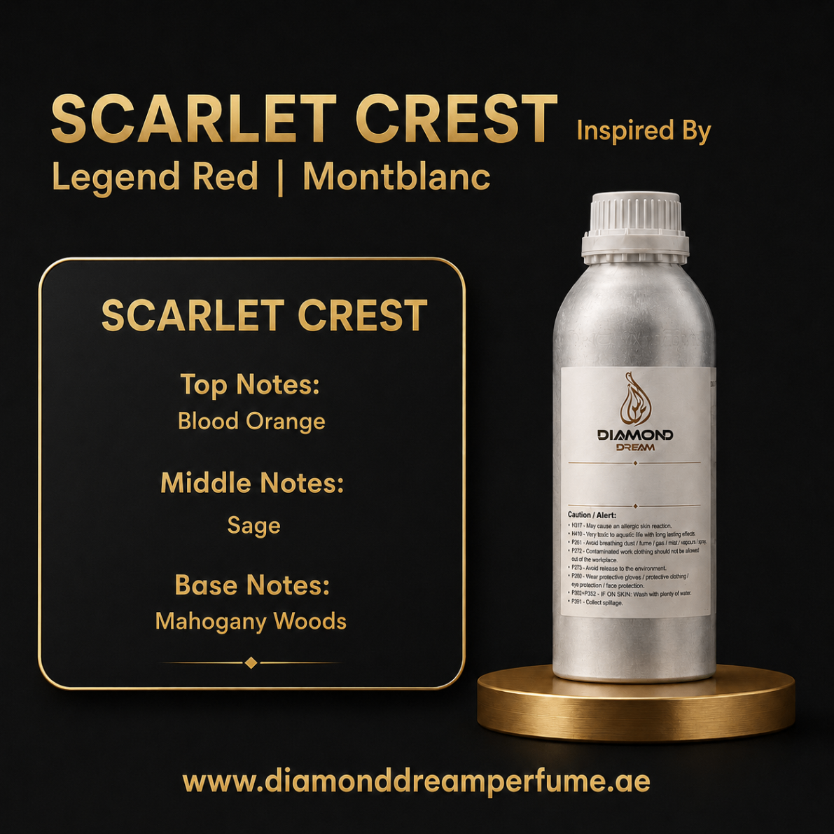 Scarlet Crest Alt 2 — inspired by Legend Red · Montblanc